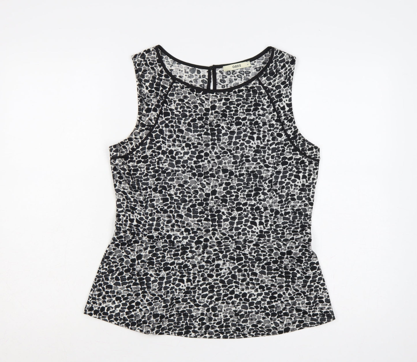 Oasis Women Multicoloured M Animal Print Sleeveless Jersey Tank Top