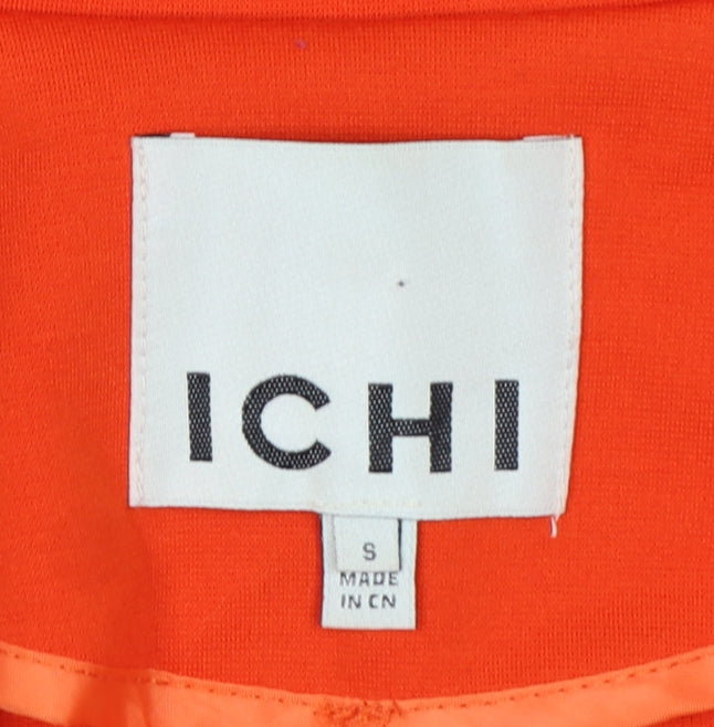 ICHI Women’s Orange S Single-Breasted Tailored Blazer Jacket