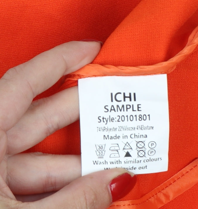 Additional view of ICHI Women’s Orange S Single-Breasted Tailored Blazer Jacket