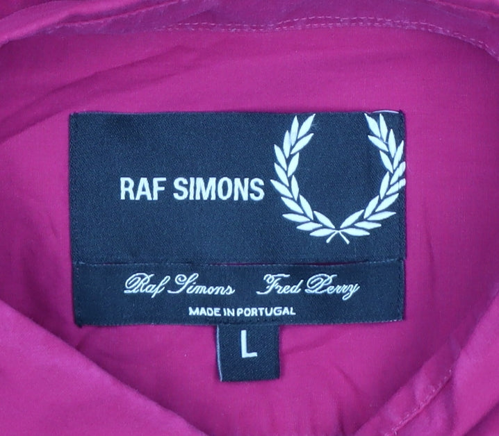 Fred Perry x Raf Simons Men's Pink L Button-Down Cotton Shirt