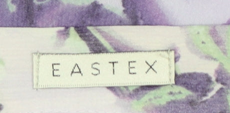 Eastex Women’s Purple Floral A-Line Knee Length Skirt UK 20 Lined