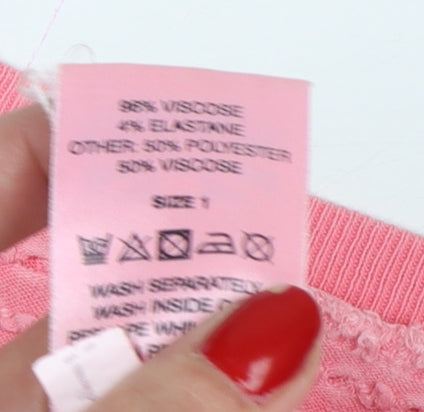 Postcard from Brighton Women’s Pink Textured Tunic Sweatshirt S