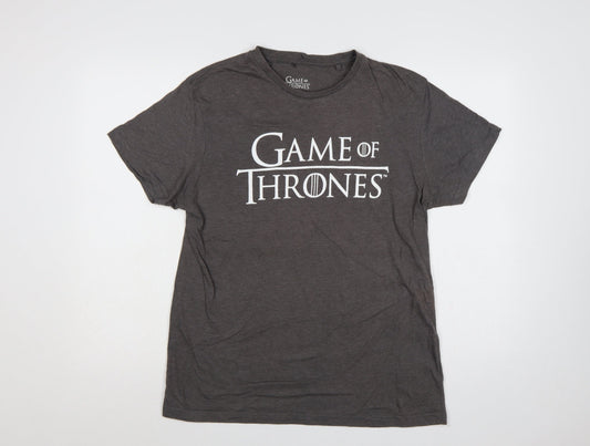 Cedar Wood State Men’s Grey L Game of Thrones Logo Graphic T-Shirt