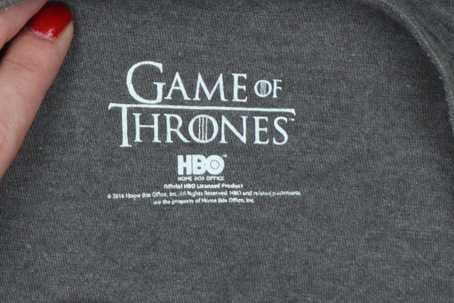 Cedar Wood State Men’s Grey L Game of Thrones Logo Graphic T-Shirt