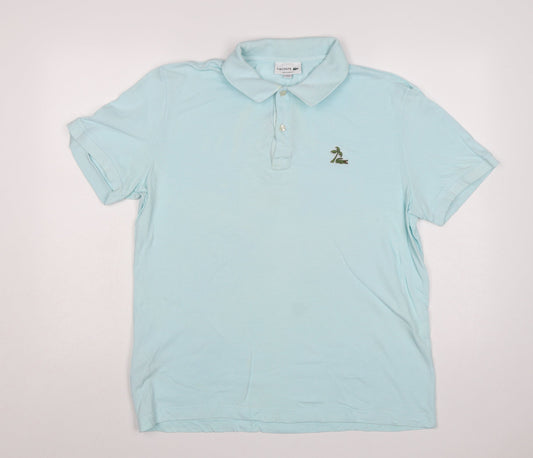 Lacoste Men’s Blue XL Regular Fit Cotton Logo Polo Shirt