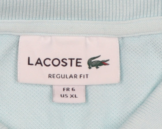 Lacoste Men’s Blue XL Regular Fit Cotton Logo Polo Shirt