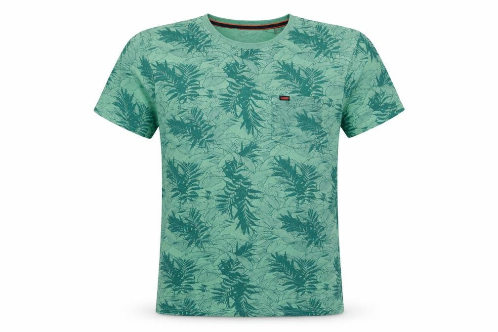 Superdry Men’s Green L Tropical Leaf Pocket Crew Neck T-Shirt