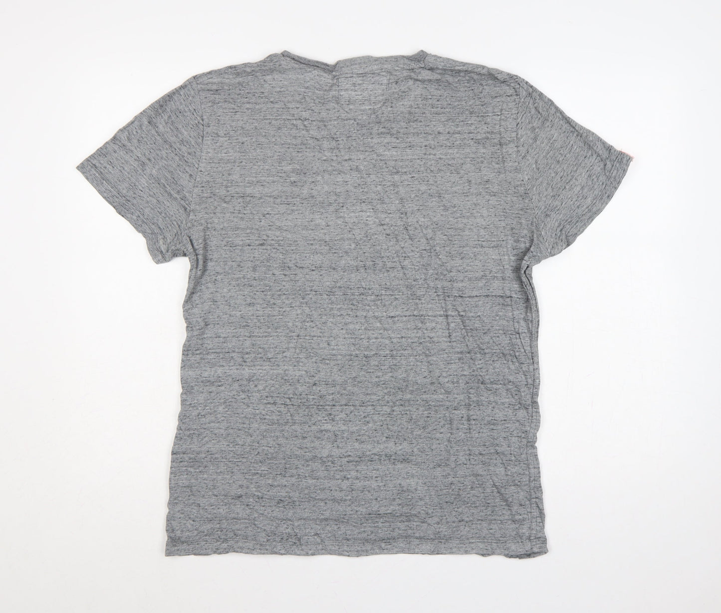 Superdry Men’s Grey L Orange Label Logo Crew Neck T-Shirt