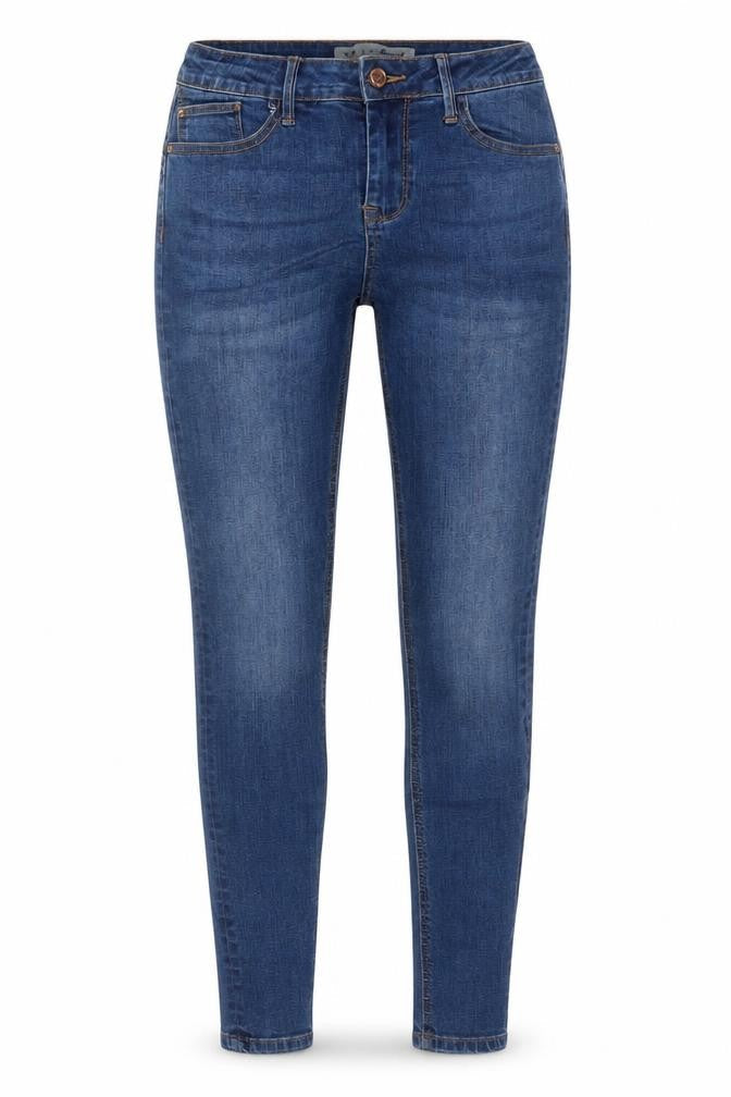 Front view of Denim Co women’s blue uk 10 skinny mid rise stretch jeans
