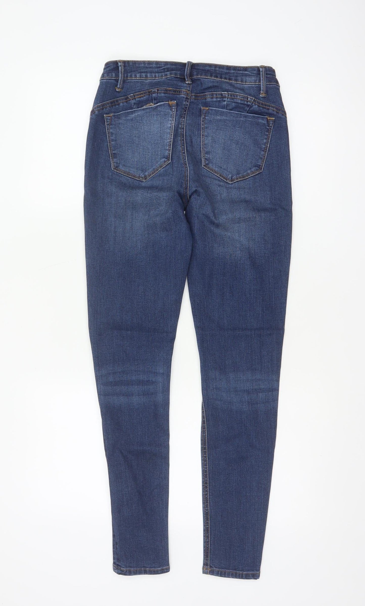 Denim Co Womens Blue UK 10 Skinny Mid Rise Stretch Jeans