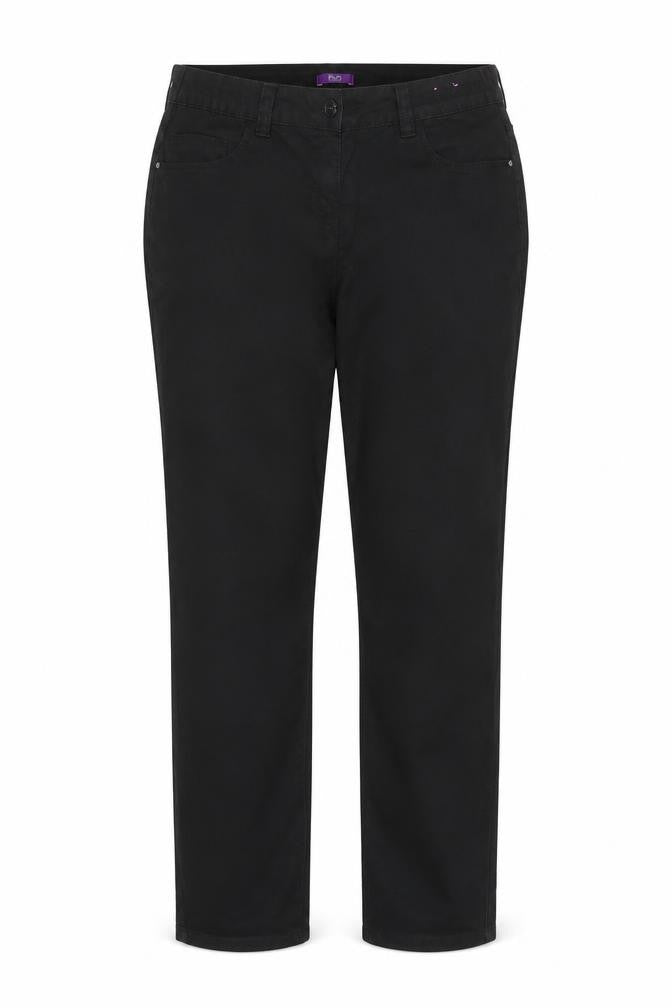 F&F Women Black UK 16 Straight Leg Stretch Jeans Mid Rise