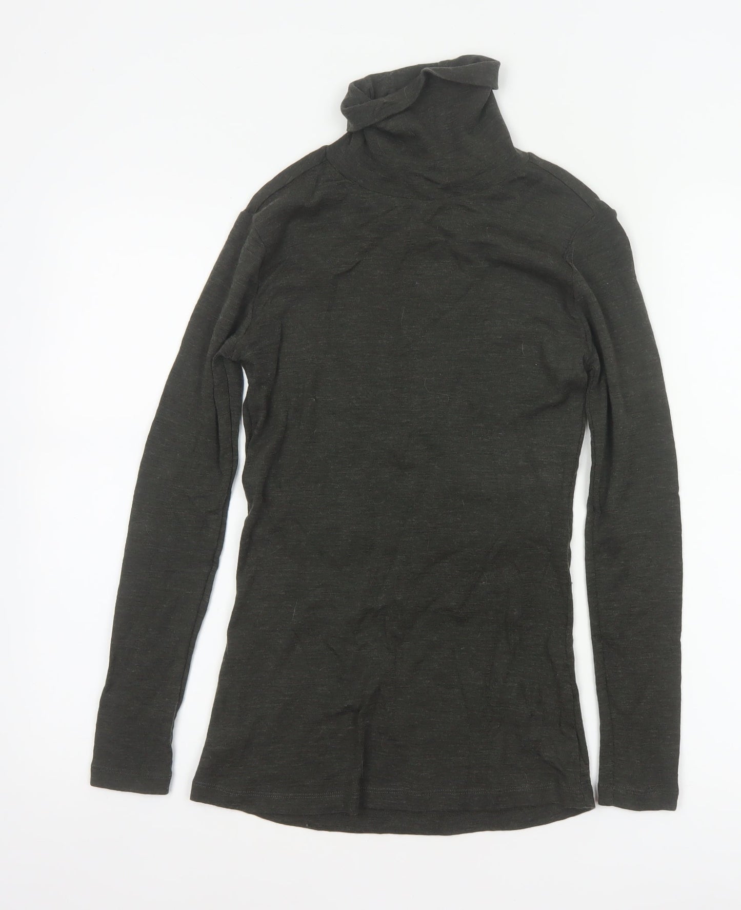 Foil Women Black S 100% Merino Wool Roll Neck Slim Jumper