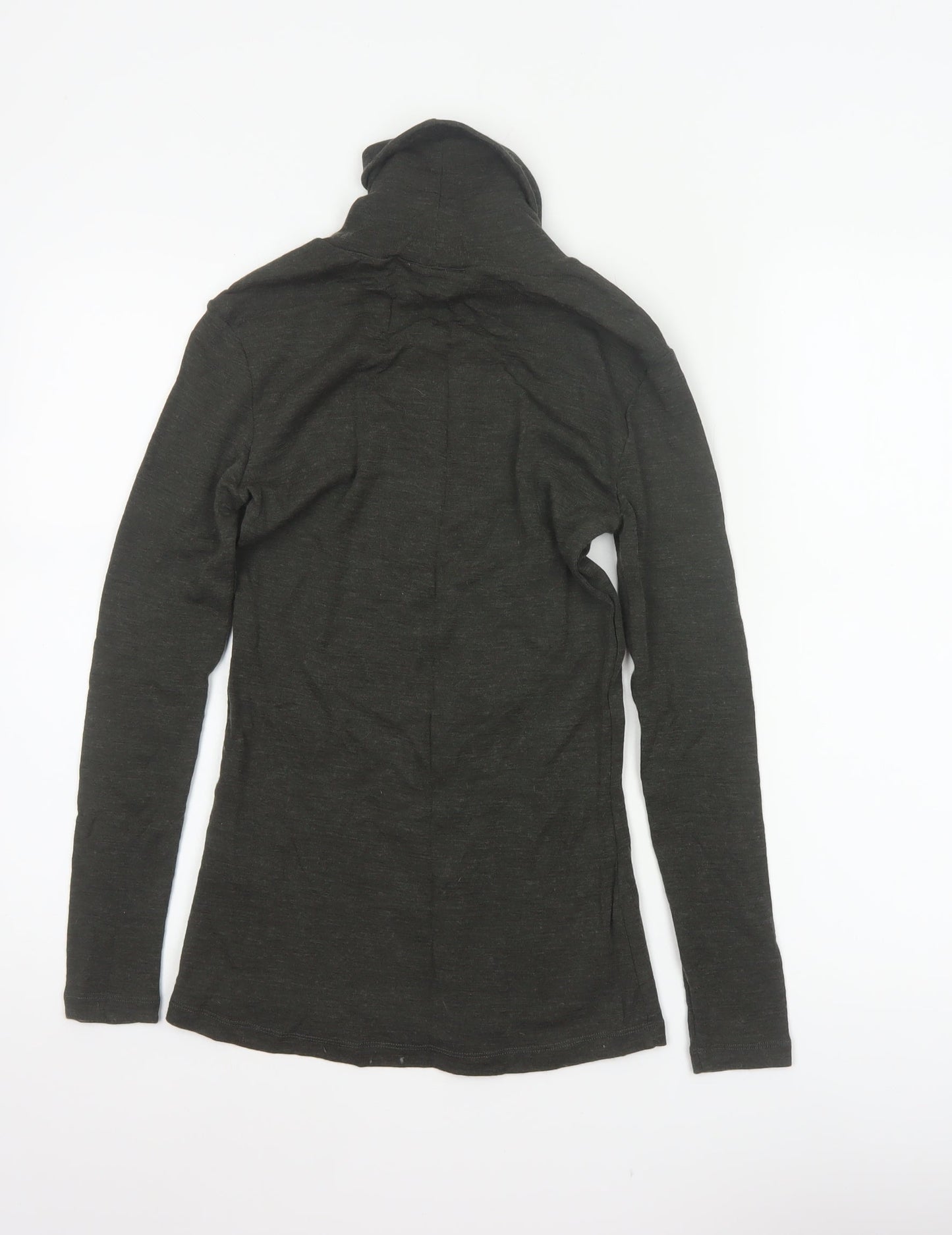 Foil Women Black S 100% Merino Wool Roll Neck Slim Jumper