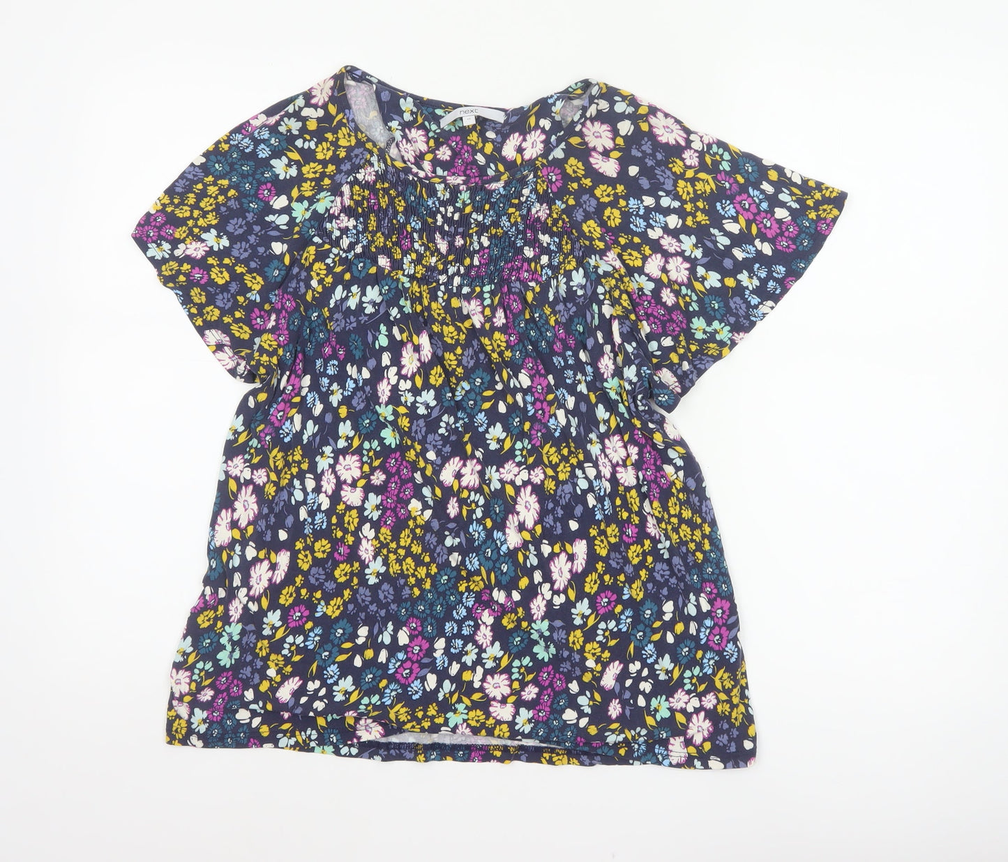 Next Women Multicoloured Floral Viscose Kimono Sleeve Blouse UK 10