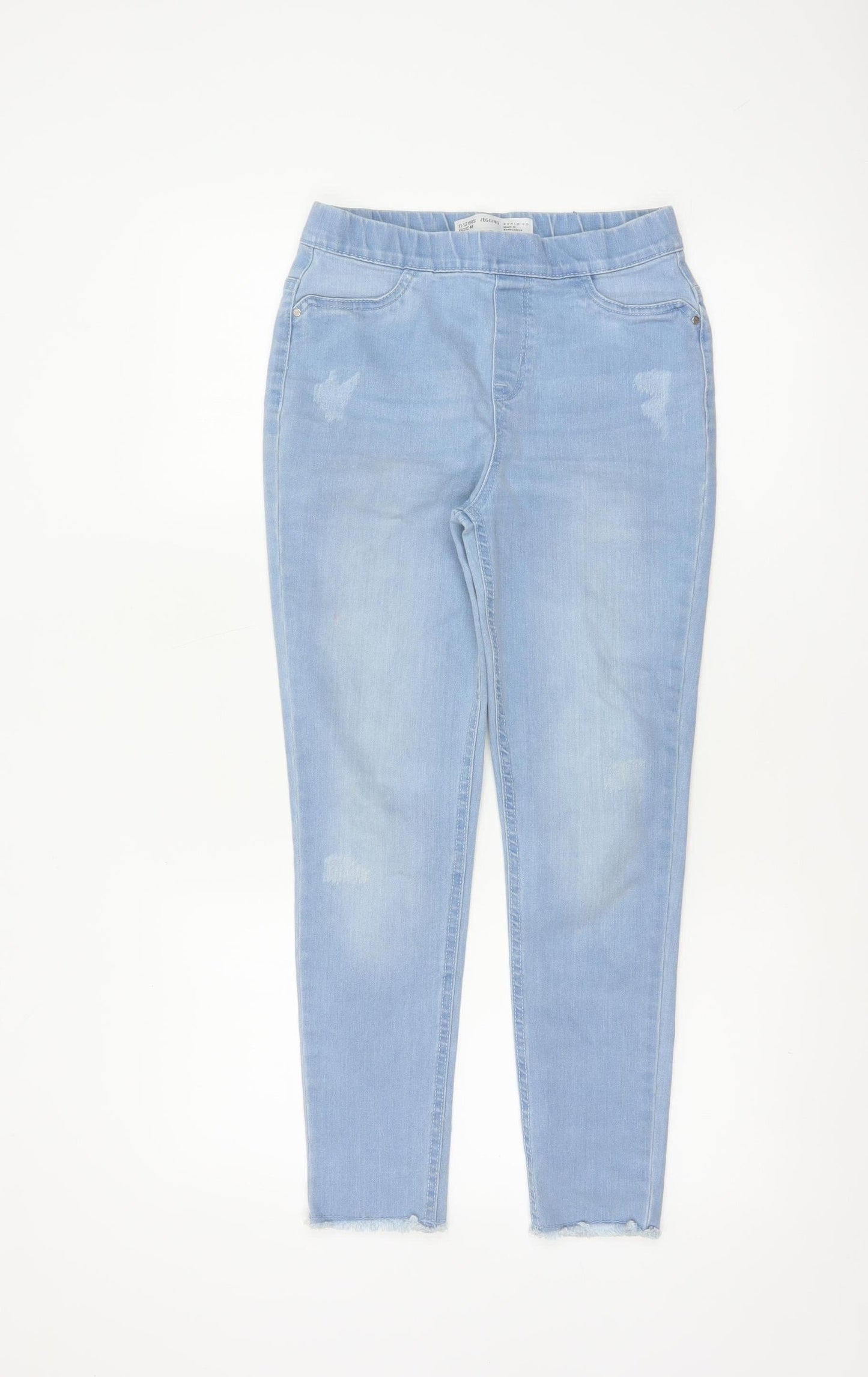 Denim Co Girls Blue Jegging Jeans 11-12 Years 152cm Stretch Ripped