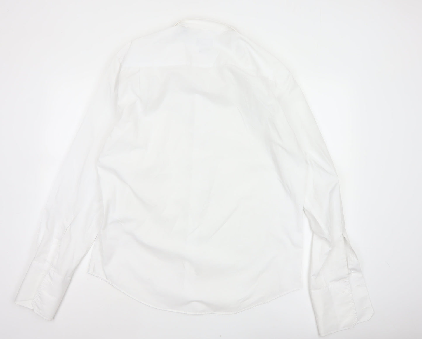 Slaters Men White 16.5 Tailored Slim Formal Dress Shirt French Cuff
