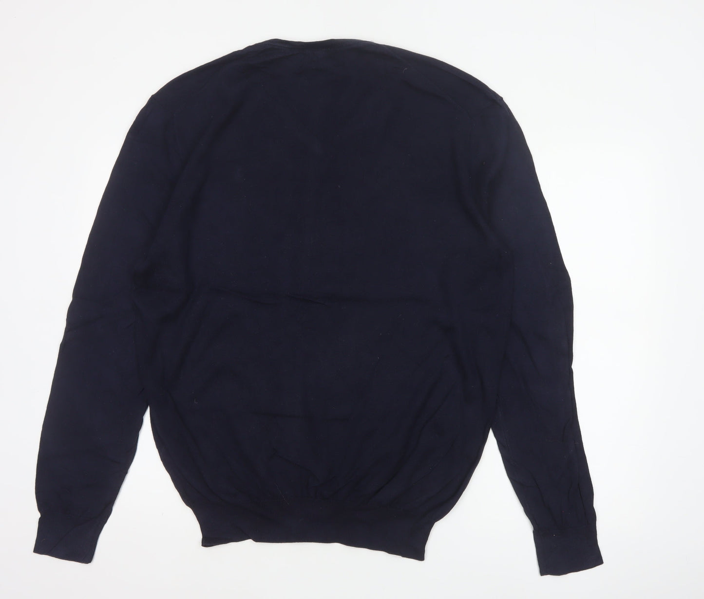 Polo Ralph Lauren Men’s Blue M Slim Fit Pima Cotton V-Neck Jumper