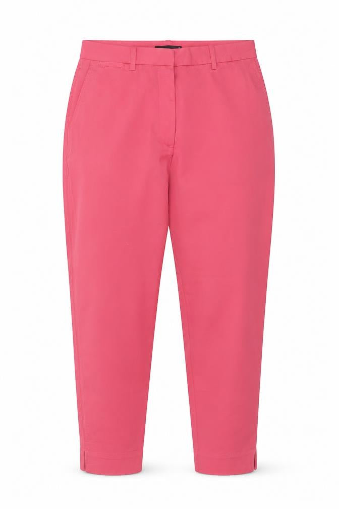 Marks & Spencer Women Pink UK 12 Short Tapered Chino Trousers