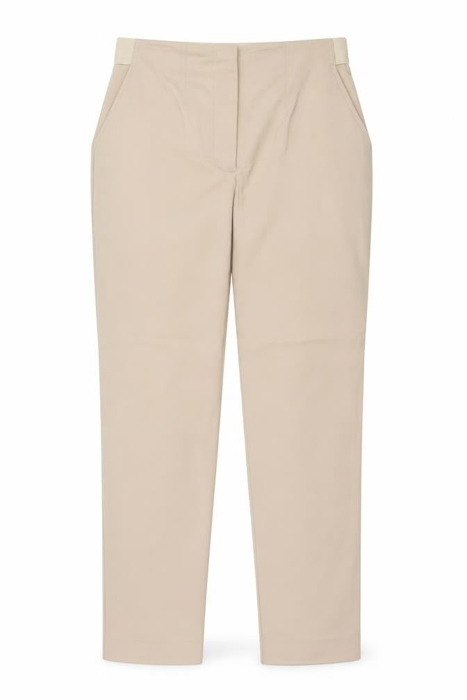 Marks & Spencer Women’s Beige Size 10 Short High Rise Tapered Stretch Trousers