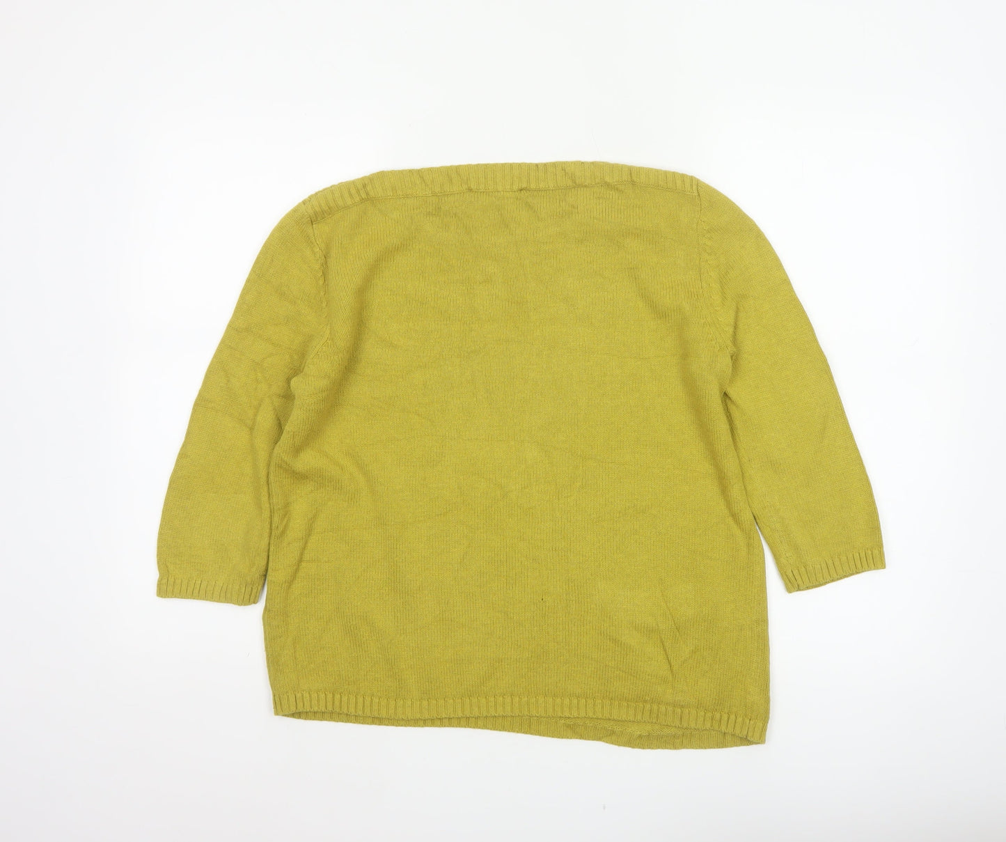 Seasalt Cornwall Women’s Yellow Cotton Pocket Jumper UK 10 Round Neck