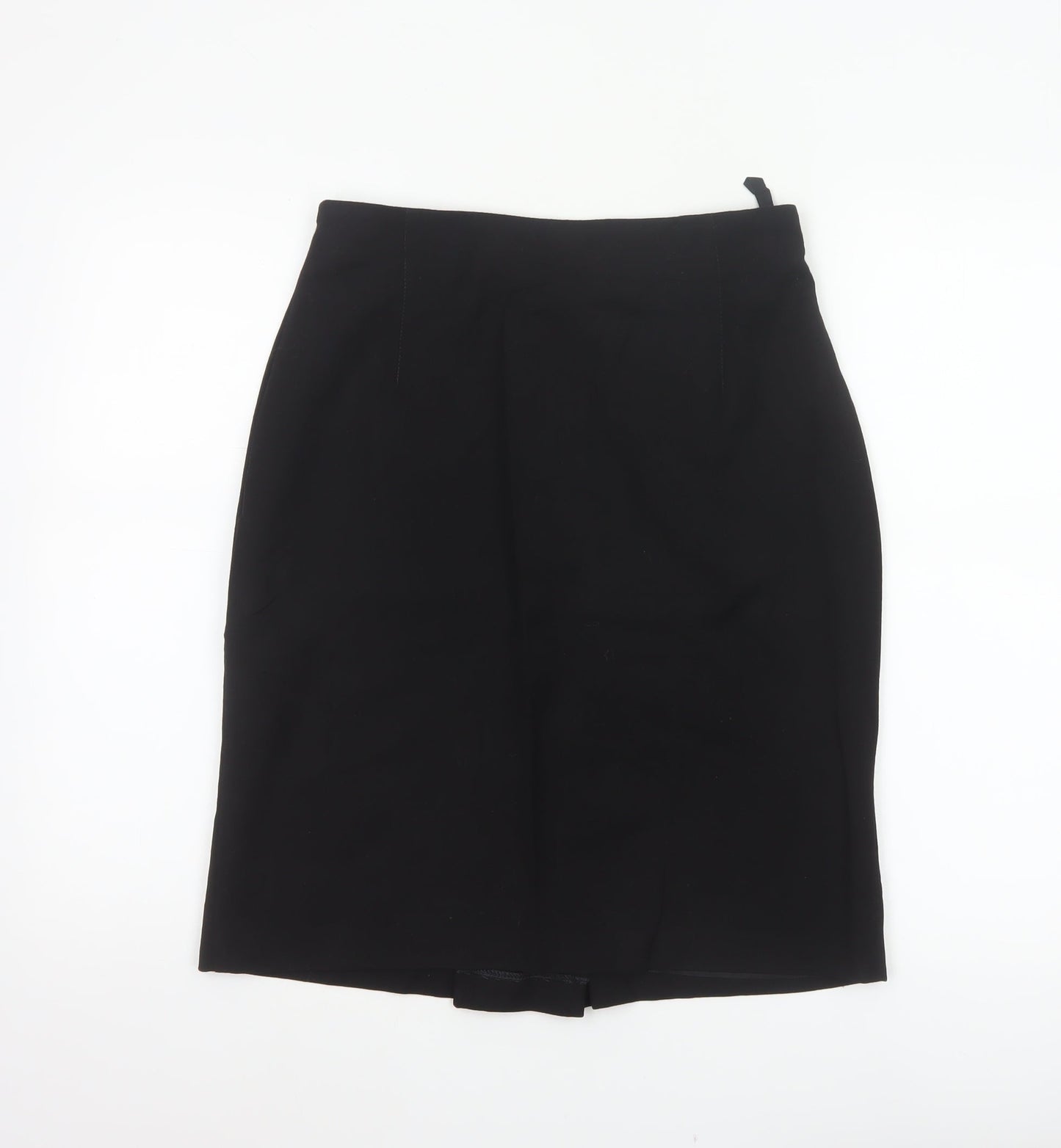 St Michael Women Black UK 14 Pure Wool Pencil Knee Length Skirt