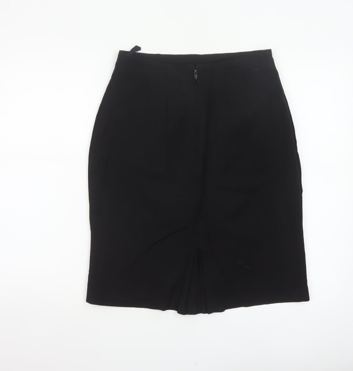 St Michael Women Black UK 14 Pure Wool Pencil Knee Length Skirt