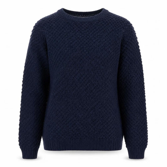 FatFace Women’s Blue Size 8 Chunky Knit Crew Neck Jumper