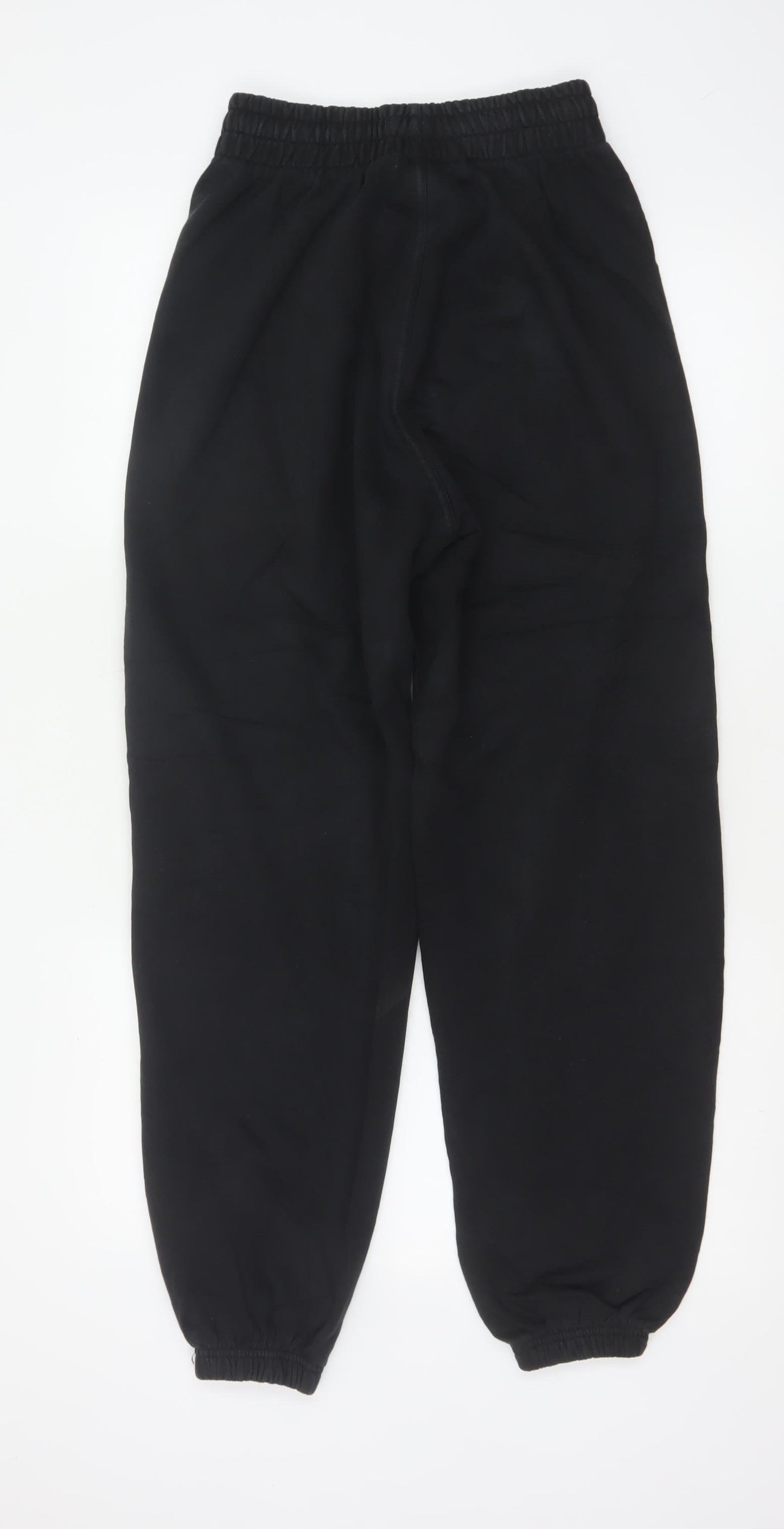 adidas Women’s Black XS Logo Fleece Cuffed Jogger Trousers