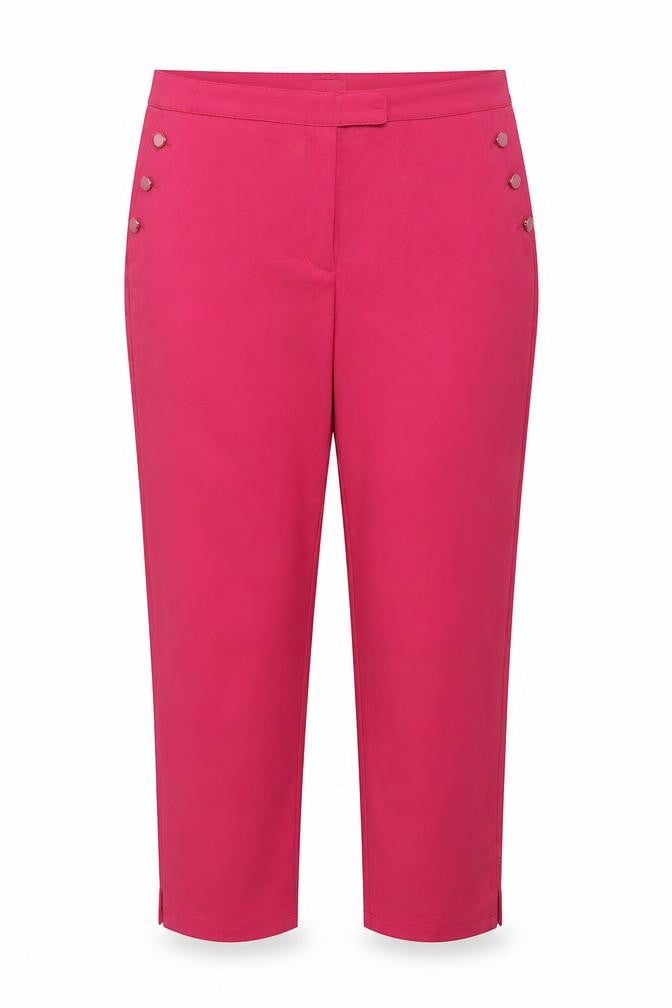 Jaeger Women’s Red Cotton Stretch Tapered Trousers UK 16