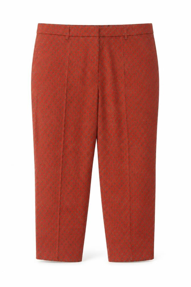 Next Tailoring Women’s Orange Geometric UK 18 Tapered Trousers