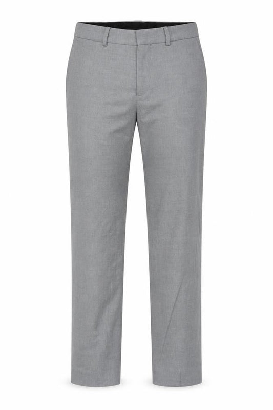 New Look Men’s Grey 30R Skinny Fit Dress Trousers Smart Formal