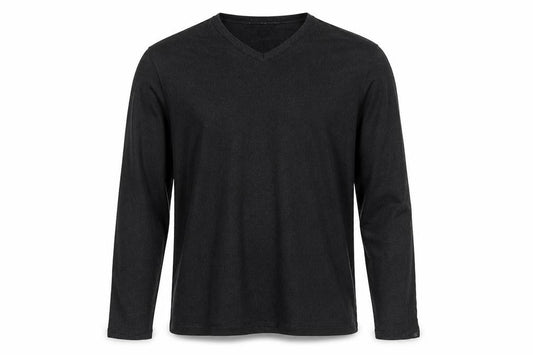 Calvin Klein Men’s Black M Long Sleeve V-Neck Jersey Casual Top