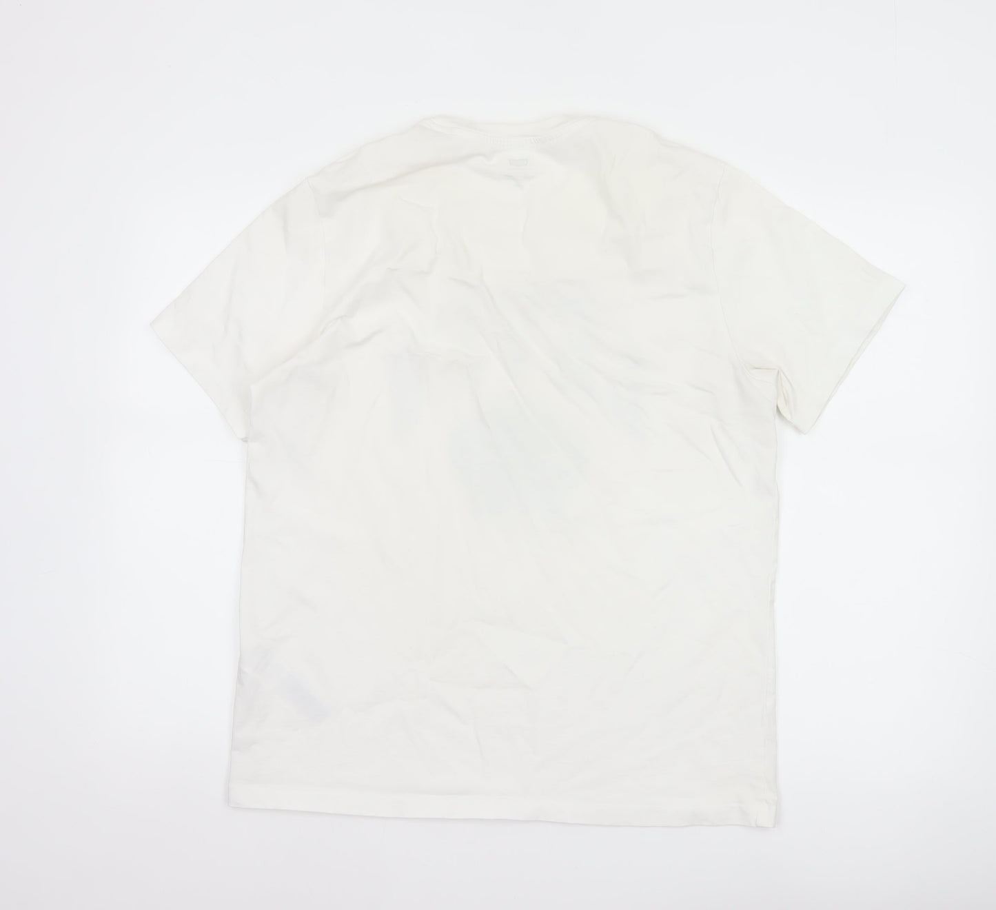 Levi's Men's White L California College Graphic Print Crew Neck T-Shirt