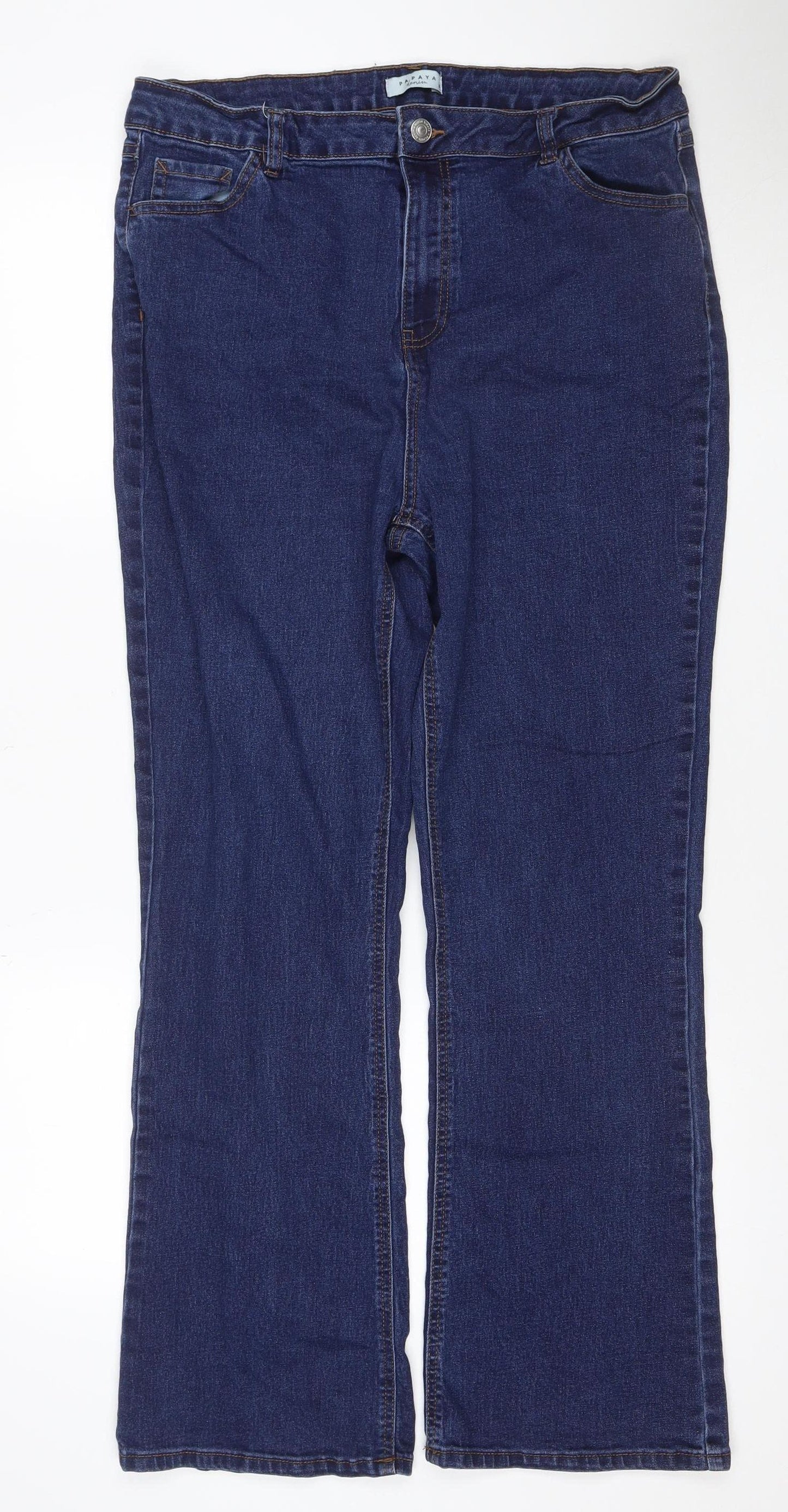 Papaya Women Blue Size 18 Skinny Stretch Jeans 29in Leg