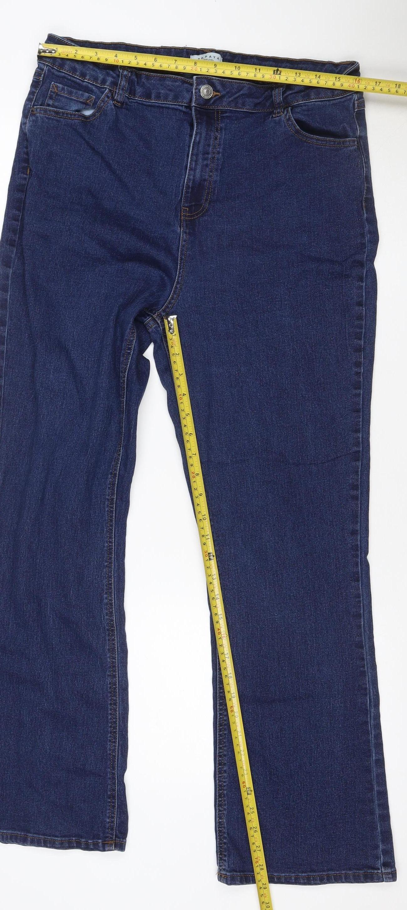 Papaya Women Blue Size 18 Skinny Stretch Jeans 29in Leg