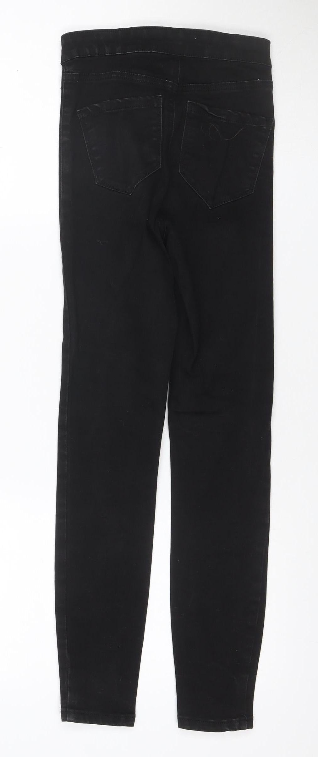 Denim Co. Women Black UK 4 Skinny Stretch Mid Rise Jeans