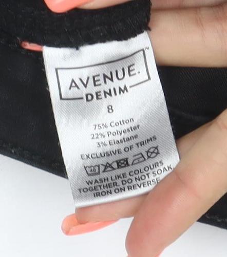 Avenue Denim Women Black UK 8 Skinny Stretch Jeans 5 Pocket