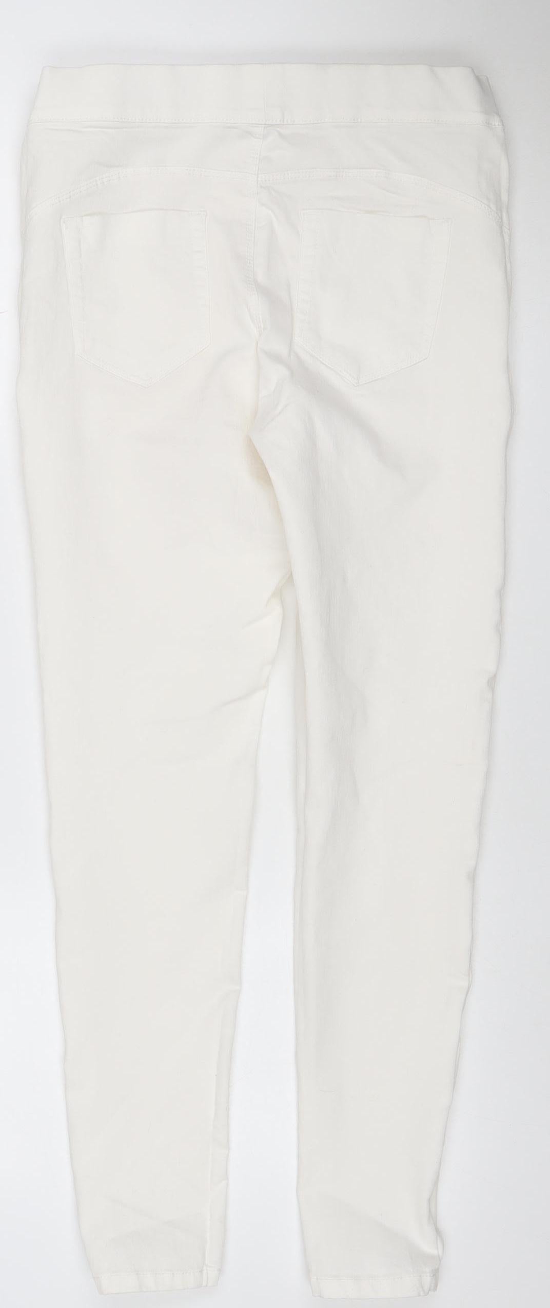 Denim Co Women’s Ivory UK 14 Straight Stretch 5-Pocket Jeans