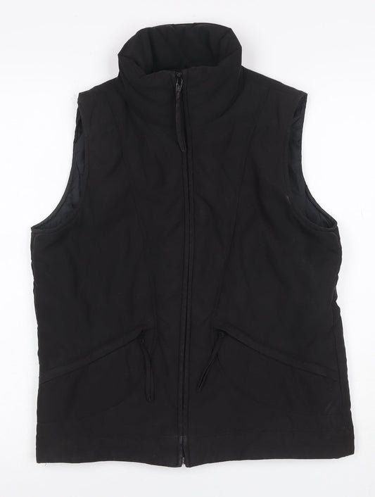 Dorothy Perkins Women Black Size 8 Padded Zip Puffer Waistcoat