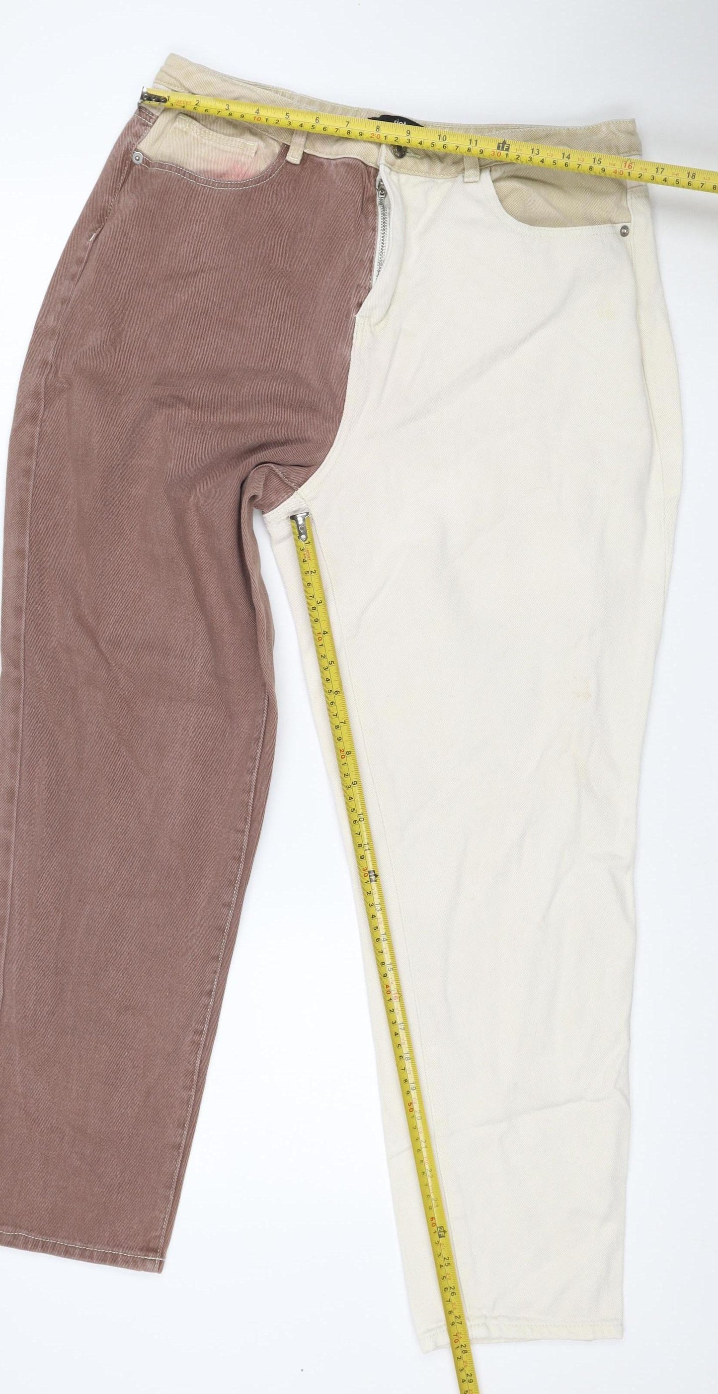 Riot Women’s Multicoloured UK 16 High Rise Mom Jeans 100% Cotton