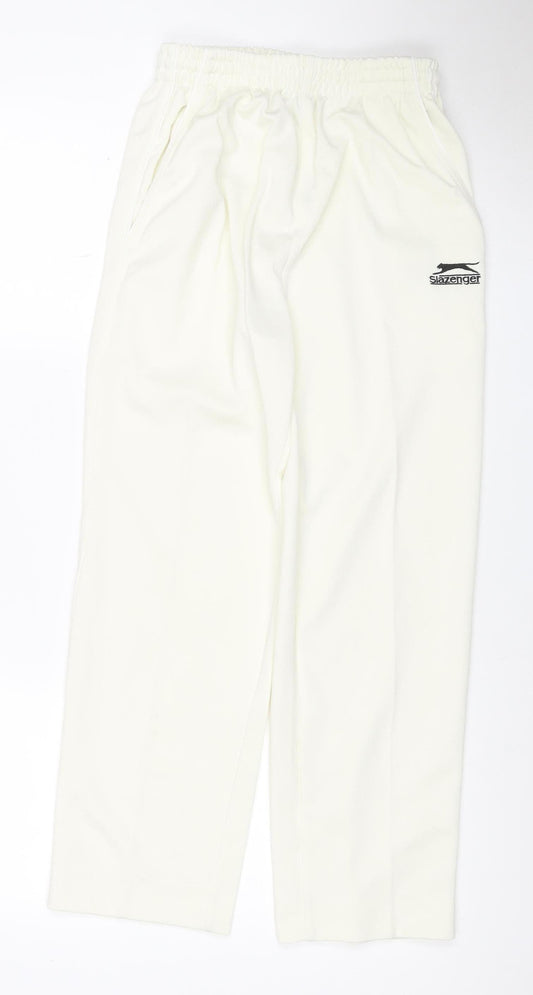 Slazenger Boys Ivory 9-10 Years Track Pants Straight Leg