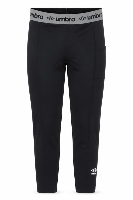 Umbro Women's Black Grey Logo Leggings Size M Gym Training Stretch
