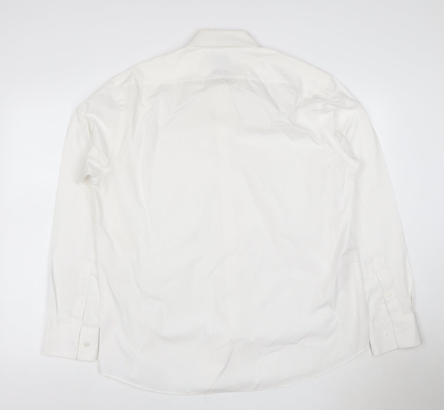 T&W Tailor & Wright Men’s Ivory 16.5 Regular Fit Formal Dress Shirt