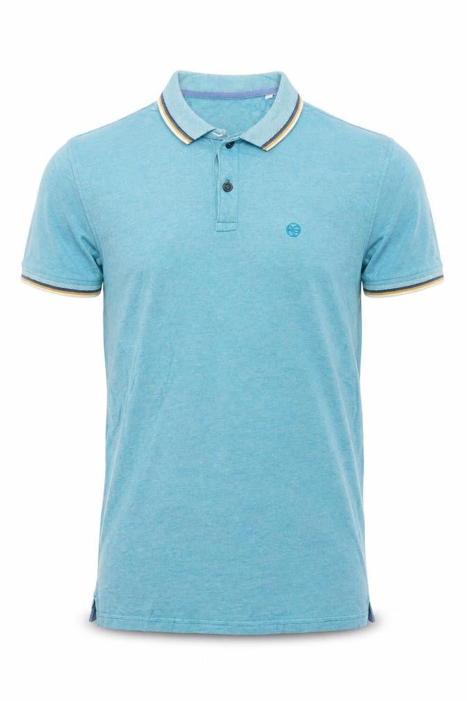 Racing Green Men’s Blue Cotton Polo Shirt Size S Short Sleeve Logo