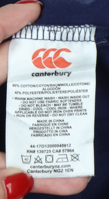Canterbury Men’s Navy L British & Irish Lions Rugby T-Shirt Crew Neck