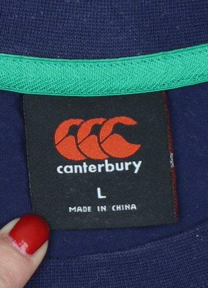 Canterbury Men’s Navy L British & Irish Lions Rugby T-Shirt Crew Neck