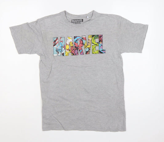Marvel Boys Grey 12-13 Years Short Sleeve Graphic Print T-Shirt