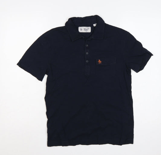 Original Penguin Men's Navy S Cotton Pocket Logo Polo Shirt