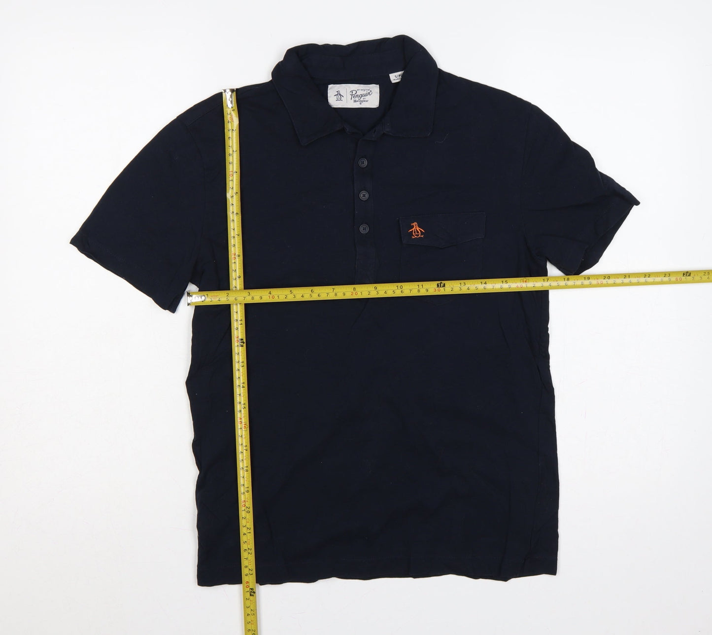 Original Penguin Men's Navy S Cotton Pocket Logo Polo Shirt