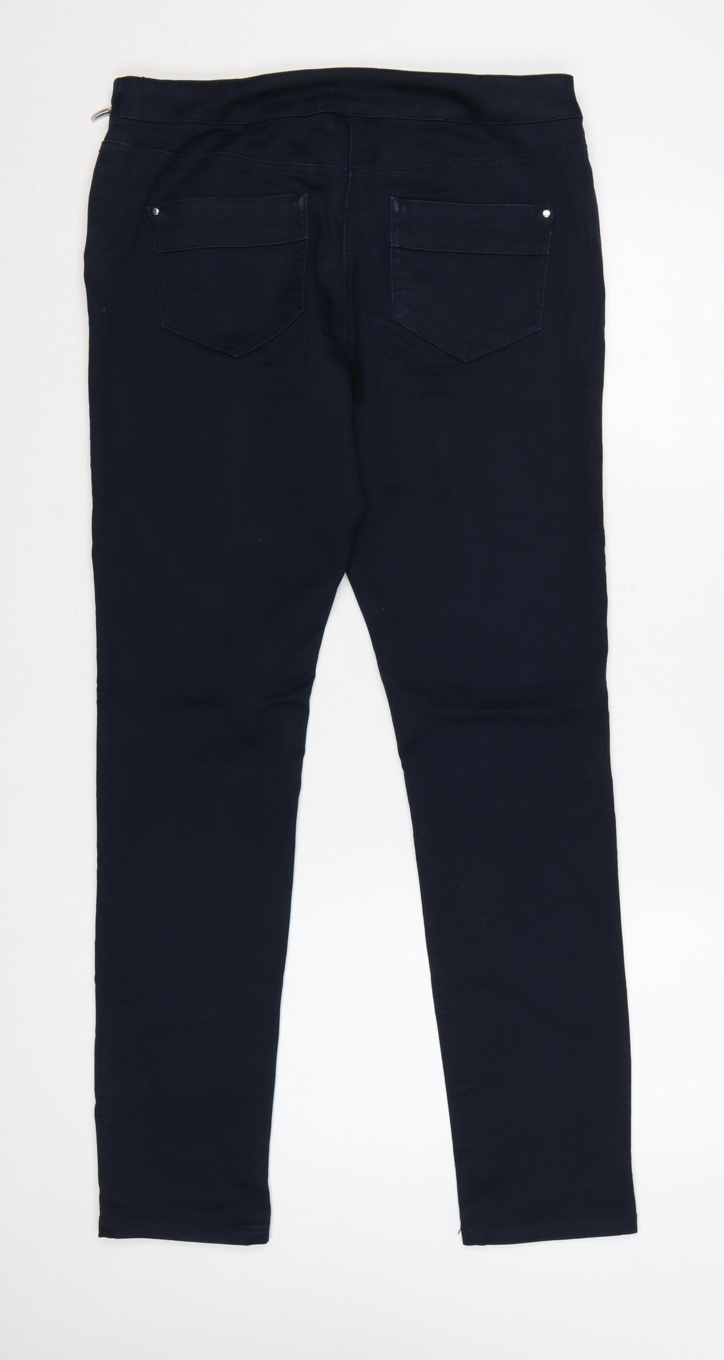 Wallis Women’s Blue UK 12 Slim Skinny Stretch Jeans Side Zip